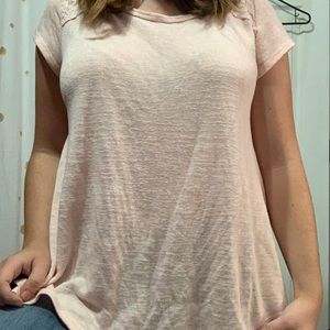 Cute Pastel Pink Sheer Top